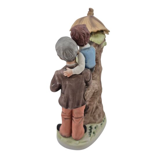 Vintage Lefton Figurine China Hand Painted Porcelain 07778 Grandfather Grandson - Picture 4 of 10